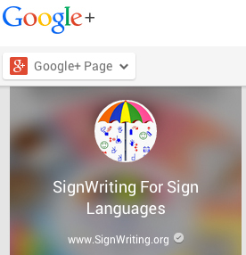 SignWriting on Google Plus
